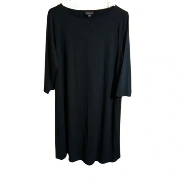 J. Jill Black 3/4 Sleeve Dress Size Medium - Picture 1 of 6